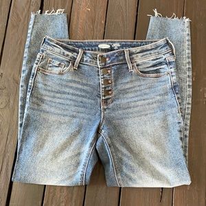 EUC Button Front Ankle Jeans